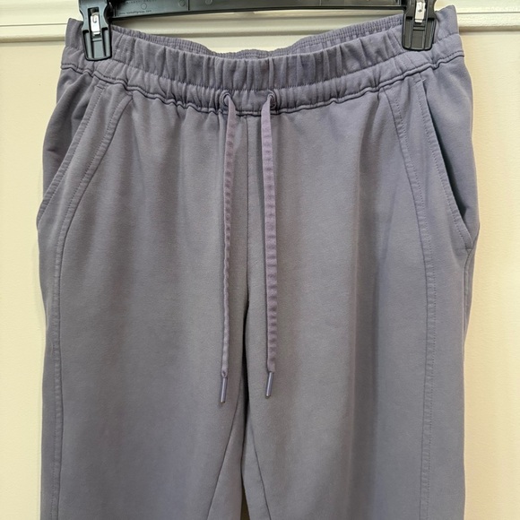 Athleta Retroterry Tapered Ankle Pant Mid Rise Stretch Drawstring Purple Sz PM - Picture 3 of 11